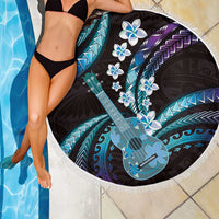 Hawaiian Ukulele Beach Blanket Amethyst Gradient Fantastic Plumeria LT01 - Polynesian Pride