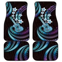 Hawaiian Ukulele Car Mats Amethyst Gradient Fantastic Plumeria