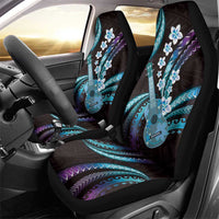 Hawaiian Ukulele Car Seat Cover Amethyst Gradient Fantastic Plumeria