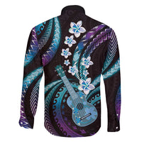 Hawaiian Ukulele Family Matching Puletasi and Hawaiian Shirt Amethyst Gradient Fantastic Plumeria LT01 - Polynesian Pride