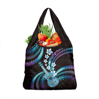 Hawaiian Ukulele Grocery Bag Amethyst Gradient Fantastic Plumeria LT01 1-pack One Size Purple - Polynesian Pride