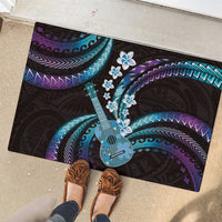 Hawaiian Ukulele Rubber Doormat Amethyst Gradient Fantastic Plumeria LT01 - Polynesian Pride