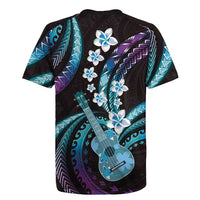 Hawaiian Ukulele Rugby Jersey Amethyst Gradient Fantastic Plumeria LT01 - Polynesian Pride