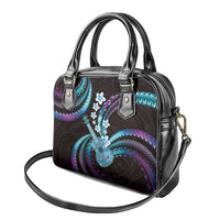 Hawaiian Ukulele Shoulder Handbag Amethyst Gradient Fantastic Plumeria LT01 - Polynesian Pride