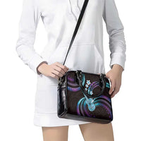 Hawaiian Ukulele Shoulder Handbag Amethyst Gradient Fantastic Plumeria LT01 - Polynesian Pride