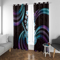 Hawaiian Ukulele Window Curtain Amethyst Gradient Fantastic Plumeria LT01 With Grommets Purple - Polynesian Pride