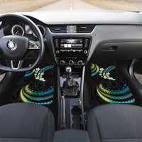 Hawaii Map Kanaka Maoli Car Mats Fantastic Frangipani Chartreuse Cyan