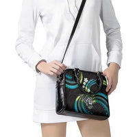 Hawaii Shaka Sign Shoulder Handbag Fantastic Frangipani Chartreuse Cyan LT01 - Polynesian Pride