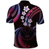 Hawaii Map Kanaka Maoli Polo Shirt Fantastic Frangipani Sweet Dream