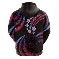 Hawaii Map Kanaka Maoli Zip Hoodie Fantastic Frangipani Sweet Dream LT01 - Polynesian Pride