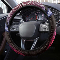 Hawaii King Kamehameha Steering Wheel Cover Fantastic Plumeria Sweet Vibes