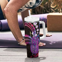 Hawaii King Kamehameha Tumbler With Handle Fantastic Plumeria Sweet Vibes