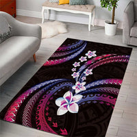 Hawaii Plumeria Area Rug Sweet Gradient Polynesian Pattern