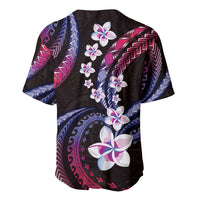 Hawaii Plumeria Baseball Jersey Sweet Gradient Polynesian Pattern
