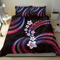 Hawaii Plumeria Bedding Set Sweet Gradient Polynesian Pattern