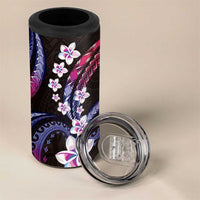 Hawaii Plumeria 4 in 1 Can Cooler Tumbler Sweet Gradient Polynesian Pattern