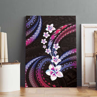Hawaii Plumeria Canvas Wall Art Sweet Gradient Polynesian Pattern