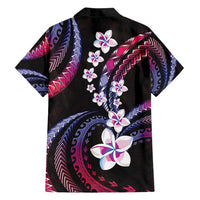 Hawaii Plumeria Family Matching Puletasi and Hawaiian Shirt Sweet Gradient Polynesian Pattern