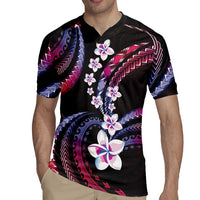 Hawaii Plumeria Rugby Jersey Sweet Gradient Polynesian Pattern LT01 - Polynesian Pride