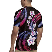 Hawaii Plumeria Rugby Jersey Sweet Gradient Polynesian Pattern LT01 - Polynesian Pride