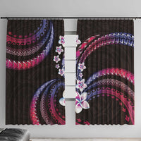 Hawaii Plumeria Window Curtain Sweet Gradient Polynesian Pattern