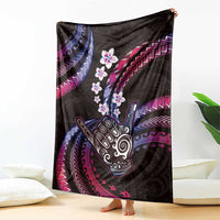 Hawaii Shaka Sign Blanket Fantastic Frangipani Sweet Vibes
