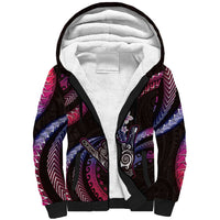 Hawaii Shaka Sign Sherpa Hoodie Fantastic Frangipani Sweet Vibes