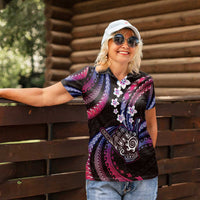 Hawaii Shaka Sign Women Polo Shirt Fantastic Frangipani Sweet Vibes