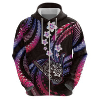 Hawaii Shaka Sign Zip Hoodie Fantastic Frangipani Sweet Vibes