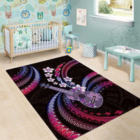 Hawaiian Ukulele Area Rug Sweet Dream Fantastic Plumeria