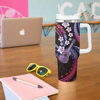 Hawaiian Ukulele Tumbler With Handle Sweet Dream Fantastic Plumeria