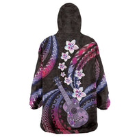 Hawaiian Ukulele Wearable Blanket Hoodie Sweet Dream Fantastic Plumeria LT01 - Polynesian Pride