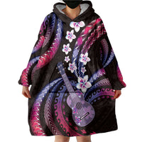 Hawaiian Ukulele Wearable Blanket Hoodie Sweet Dream Fantastic Plumeria LT01 - Polynesian Pride