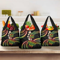 Hawaii Turtles Plumeria Grocery Bag Reggae Polynesian Pattern