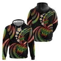Hawaii Turtles Plumeria Hoodie Reggae Polynesian Pattern