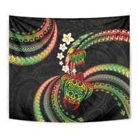 Hawaii Turtles Plumeria Tapestry Reggae Polynesian Pattern