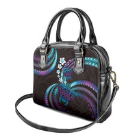Hawaii Turtles Plumeria Shoulder Handbag Amethyst Gradient Polynesian Pattern LT01 - Polynesian Pride