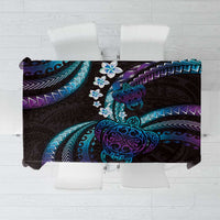 Hawaii Turtles Plumeria Tablecloth Amethyst Gradient Polynesian Pattern