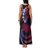 Hawaii Turtles Plumeria Family Matching Tank Maxi Dress and Hawaiian Shirt Sweet Gradient Polynesian Pattern LT01 - Polynesian Pride