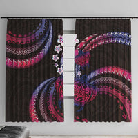Hawaii Turtles Plumeria Window Curtain Sweet Gradient Polynesian Pattern