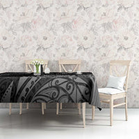 New Zealand 2024 Rugby Tablecloth Silver Fern Aotearoa Kiwi