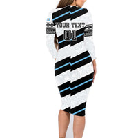 Custom Fiji 2024 Rugby Family Matching Long Sleeve Bodycon Dress and Hawaiian Shirt Fijian Tapa Pattern