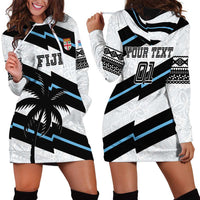 Custom Fiji 2024 Rugby Hoodie Dress Fijian Tapa Pattern