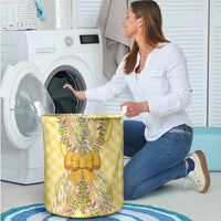 Hawaii Palaka Pikake Lokelani Plumeria Laundry Basket Melemele Coquette Bow LT01 - Polynesian Pride