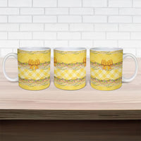 Hawaii Palaka Pikake Lokelani Plumeria Ceramic Mug Melemele Coquette Bow LT01 - Polynesian Pride