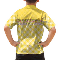 Hawaii Palaka Pikake Lokelani Plumeria Family Matching Off Shoulder Short Dress and Hawaiian Shirt Melemele Coquette Bow LT01 - Polynesian Pride