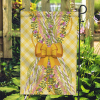 Hawaii Palaka Pikake Lokelani Plumeria Garden Flag Melemele Coquette Bow LT01 Garden Flag Yellow - Polynesian Pride