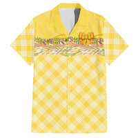Hawaii Palaka Pikake Lokelani Plumeria Hawaiian Shirt Melemele Coquette Bow LT01 Yellow - Polynesian Pride