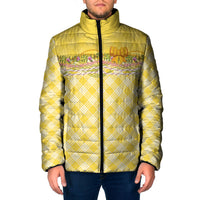 Hawaii Palaka Pikake Lokelani Plumeria Padded Jacket Melemele Coquette Bow LT01 Men Yellow - Polynesian Pride