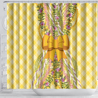 Hawaii Palaka Pikake Lokelani Plumeria Shower Curtain Melemele Coquette Bow LT01 - Polynesian Pride